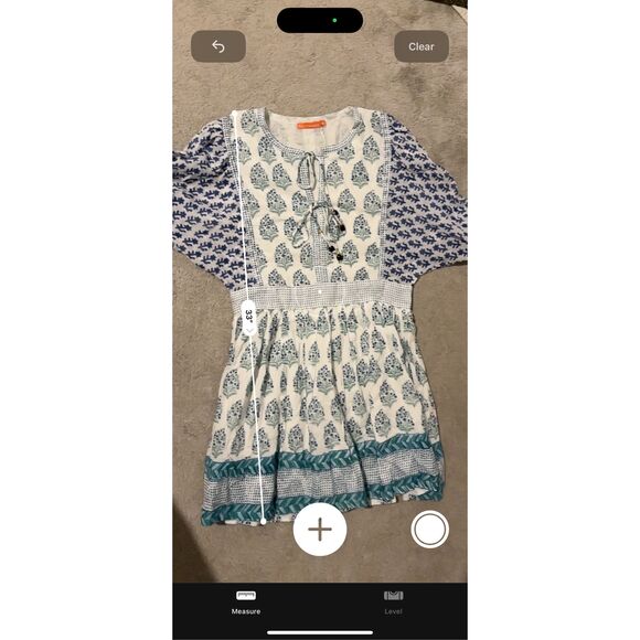 NWT Oliphant tie front balloon sleeve mini dress , Small $288 - Picture 4 of 5